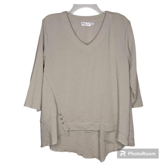 Habitat Tops - Habitat High/Low Top in Oatmeal Size S